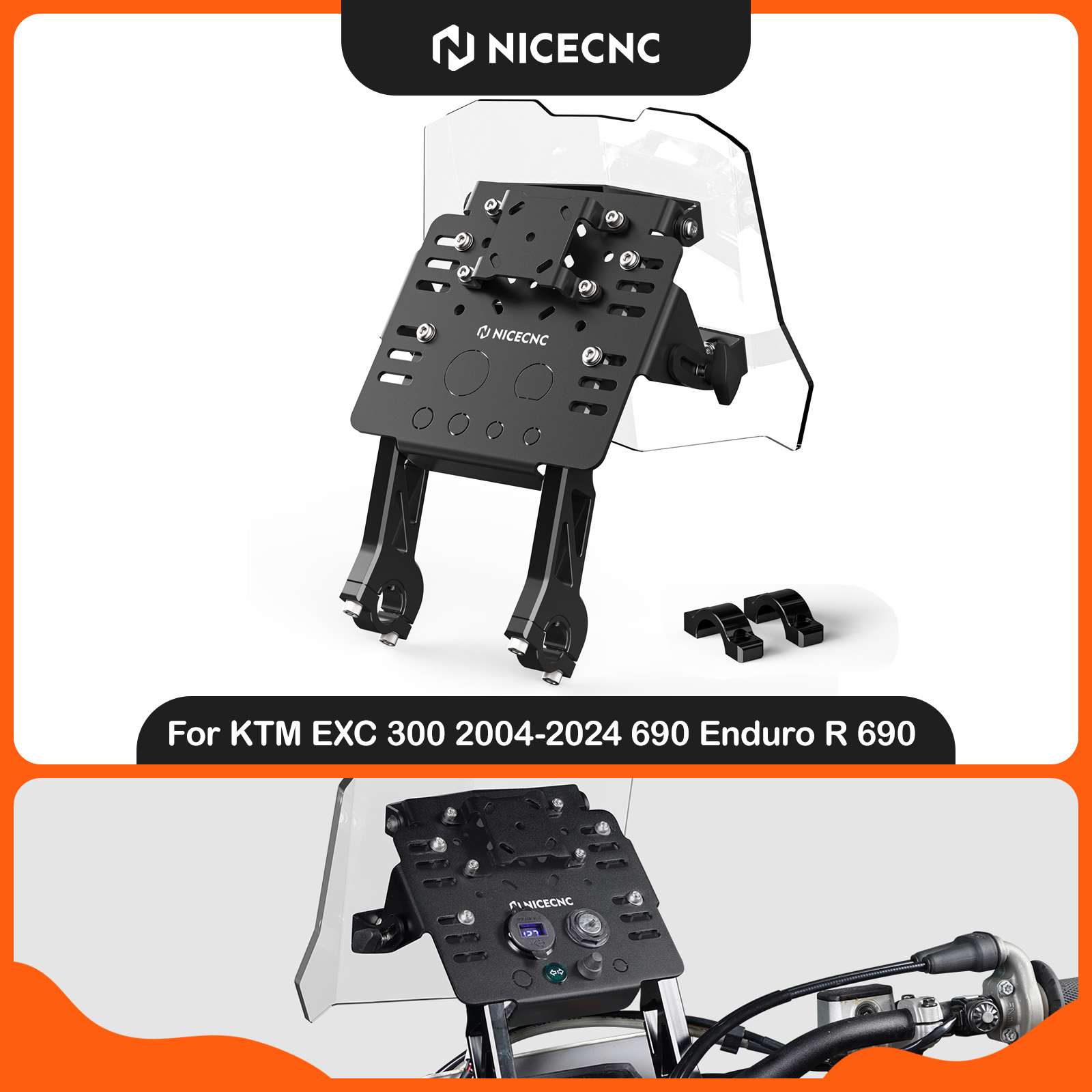 Husqvarna Chainsaw 450 - حامل GPS من NICECNC لدراجات KTM